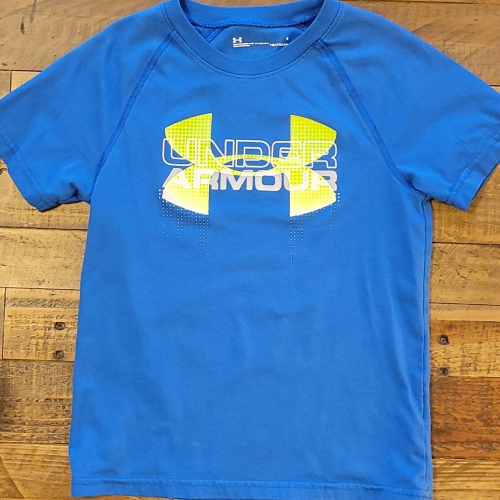 Boys Blue Under Armour Tee Shirt